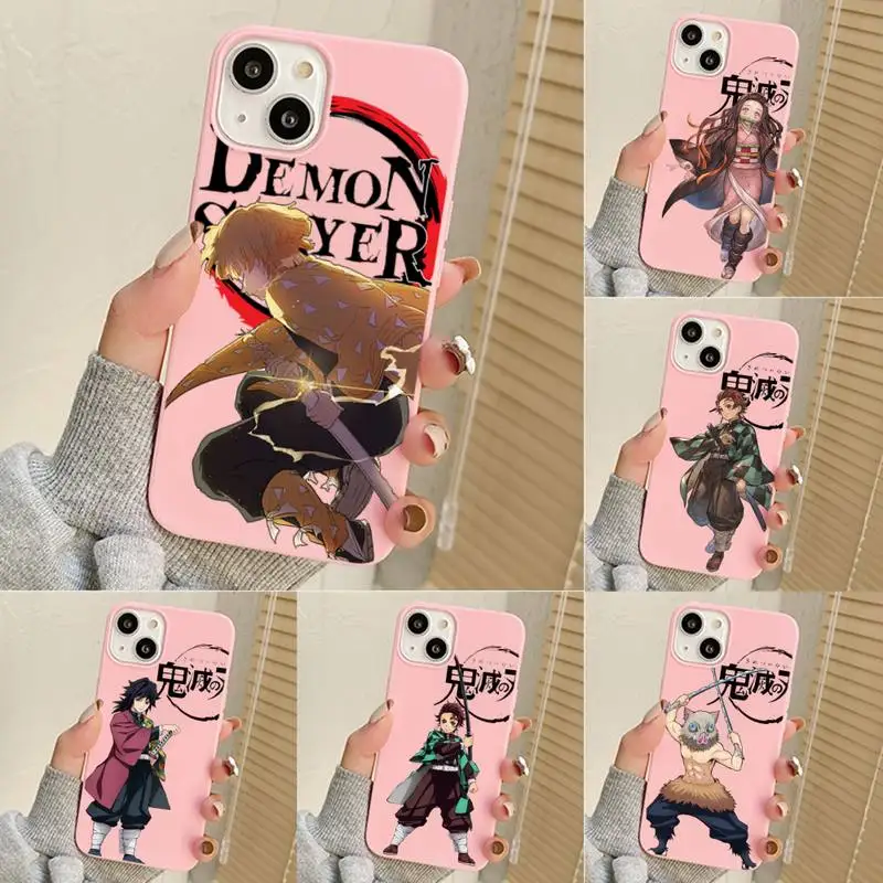 

Japan Anime Demon Slayer Phone Case For Iphone 7 8 Plus X Xr Xs 11 12 13 Se2020 Mini Mobile Iphones 14 Pro Max Case