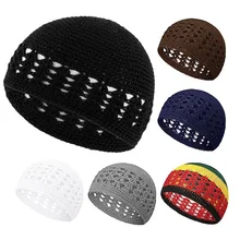 New Kufi Hat for Men Cotton Knit Skullies Beanies Skull Cap for Men Women Classic Crochet Handmade Winter Keep Warm Accessories