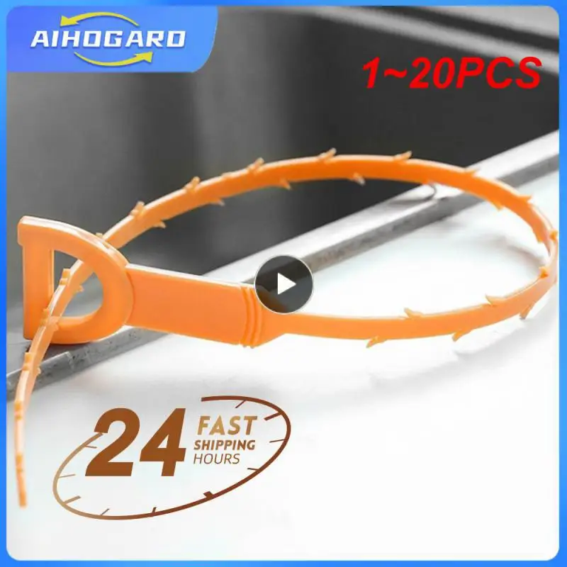 

1~20PCS Duct Dredging Of Galley Pipeline Dredge Bright Color Not Easy To Age Hair Cleaning Hook Kitchen Tools Cleaning Hook