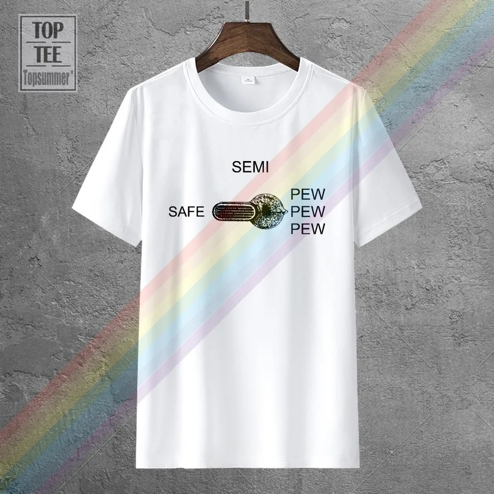 

2019 Summer Hot Sale Men T-Shirt Safety Selector Switch Pew Pew T Shirt Rifle Ar15 Ak47 M4 Magpul Milspec