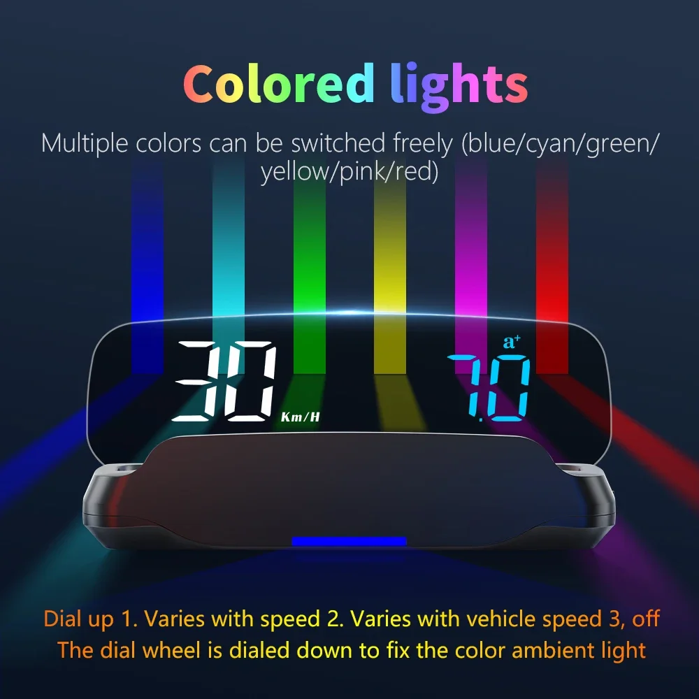 2024 Новый бортовой дисплей с 6 сигнализациями C7B HUD оповещение о скорости воды