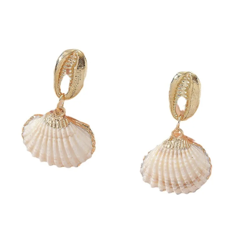 2025 хит продаж новые модные повседневные серьги-подвески в форме ракушки для