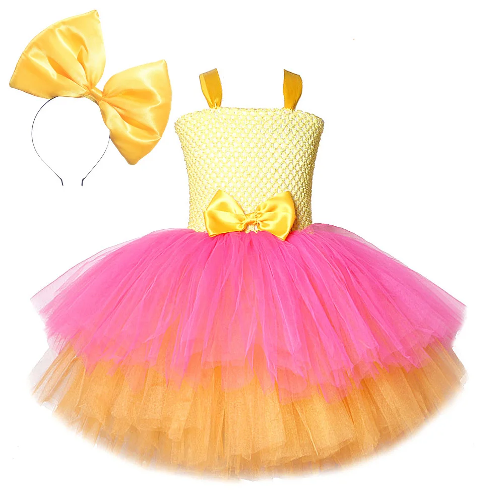 

3 Layers Lol Surprise Girls Tutu Dress with Big Bow Headband Lol Doll Costumes for Girl Kids Christmas Holiday Dresses New Year