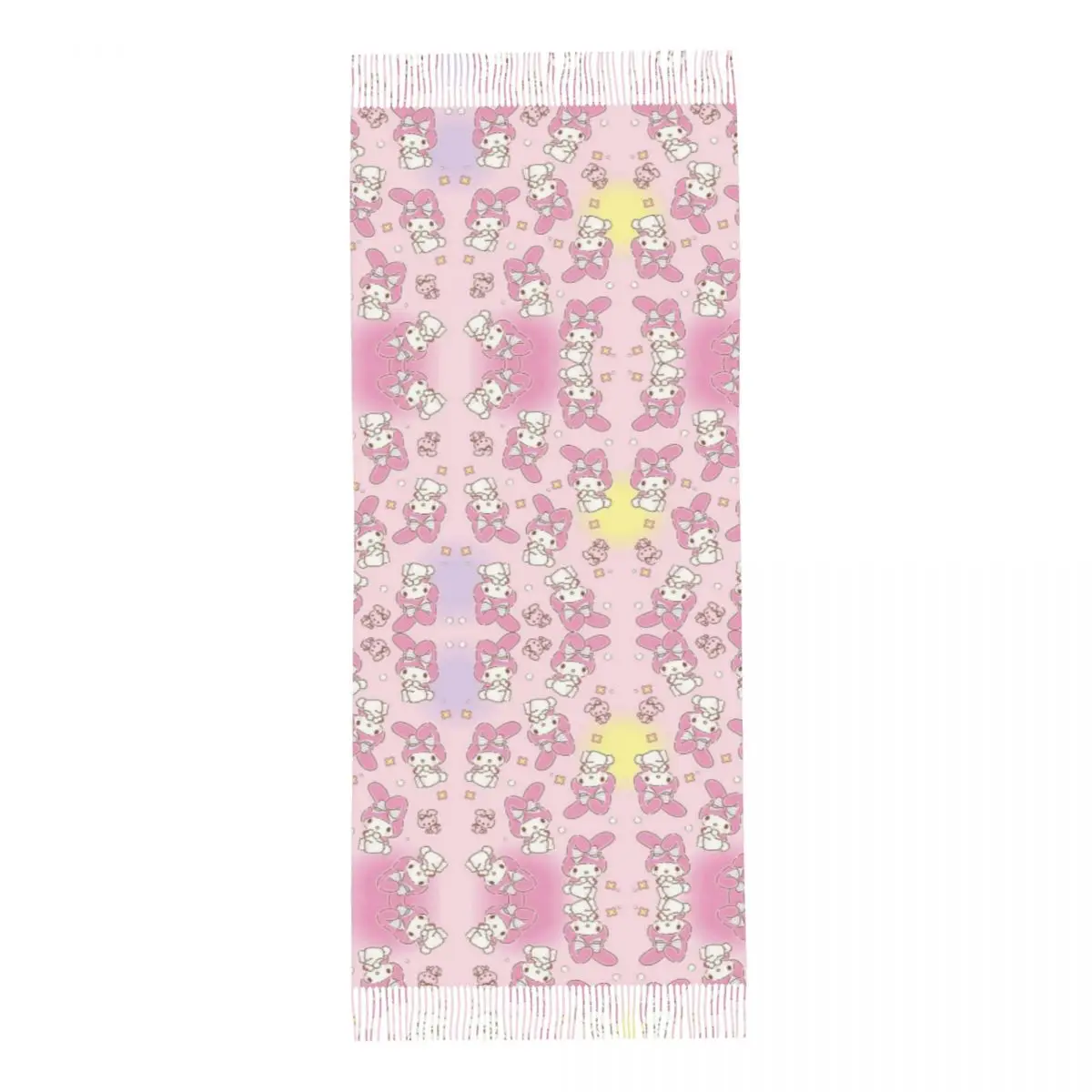 Новый на заказ мелодия мультфильм Kawaii шарф с кисточками женские мягкие шали