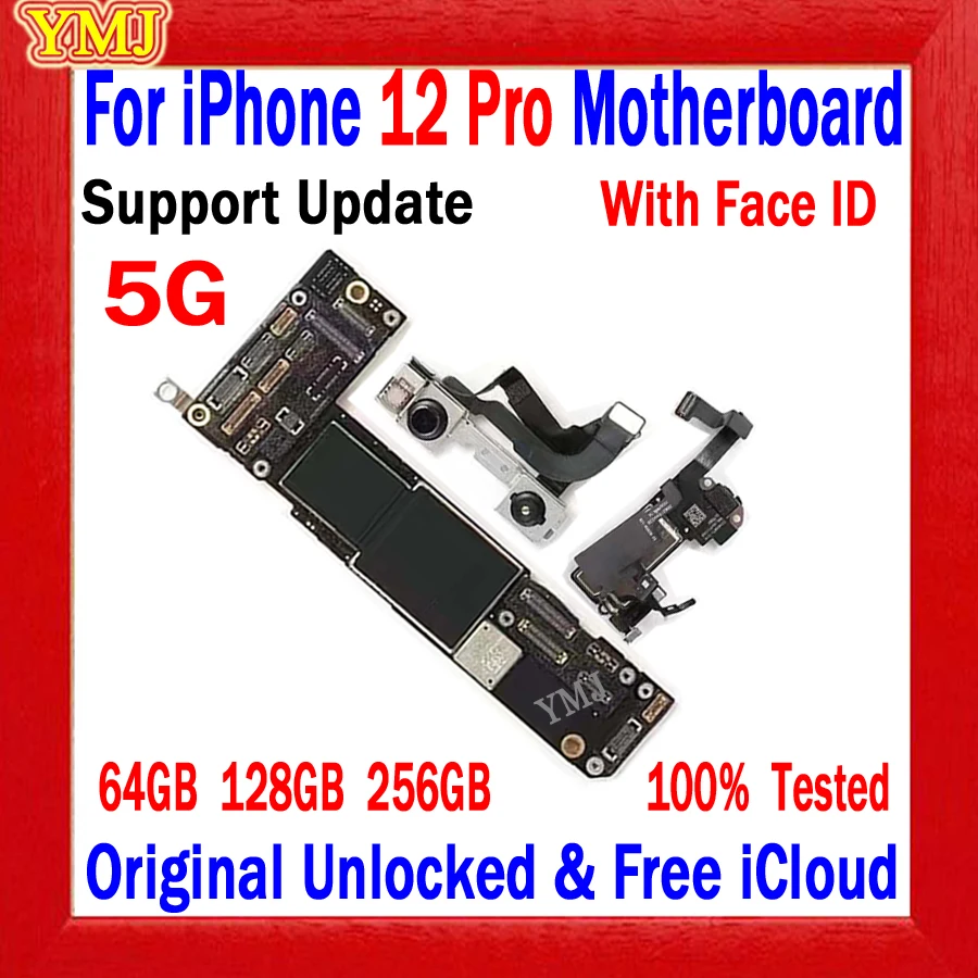 

Оригинальная разблокированная материнская плата Icloud для IPhone 12 PRO Материнская плата с/без Face ID логическая плата 100% протестирована поддержка обновления