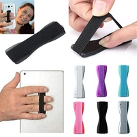 chic finger phone holder universal elastic band strap one handed anti slip finger sling grip mobile phone holder tablet stand