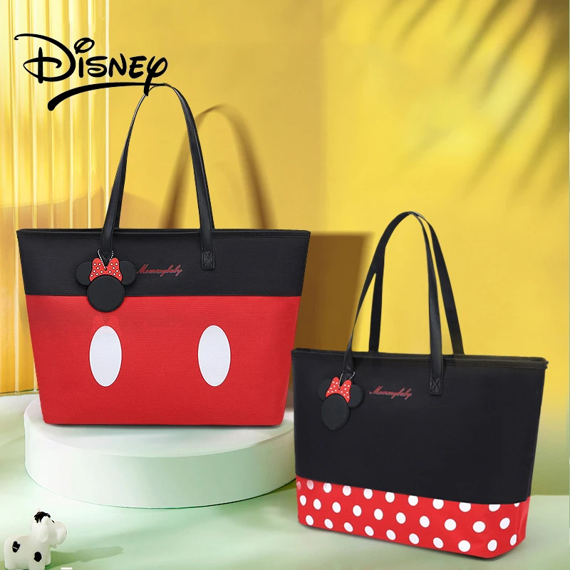 

2022 Disney Tote Bag Minnie Mouse Fashion Diaper Bags for Mommy Backpack for Mom Hobos Maternity for Baby Care Nappy Bag Travel