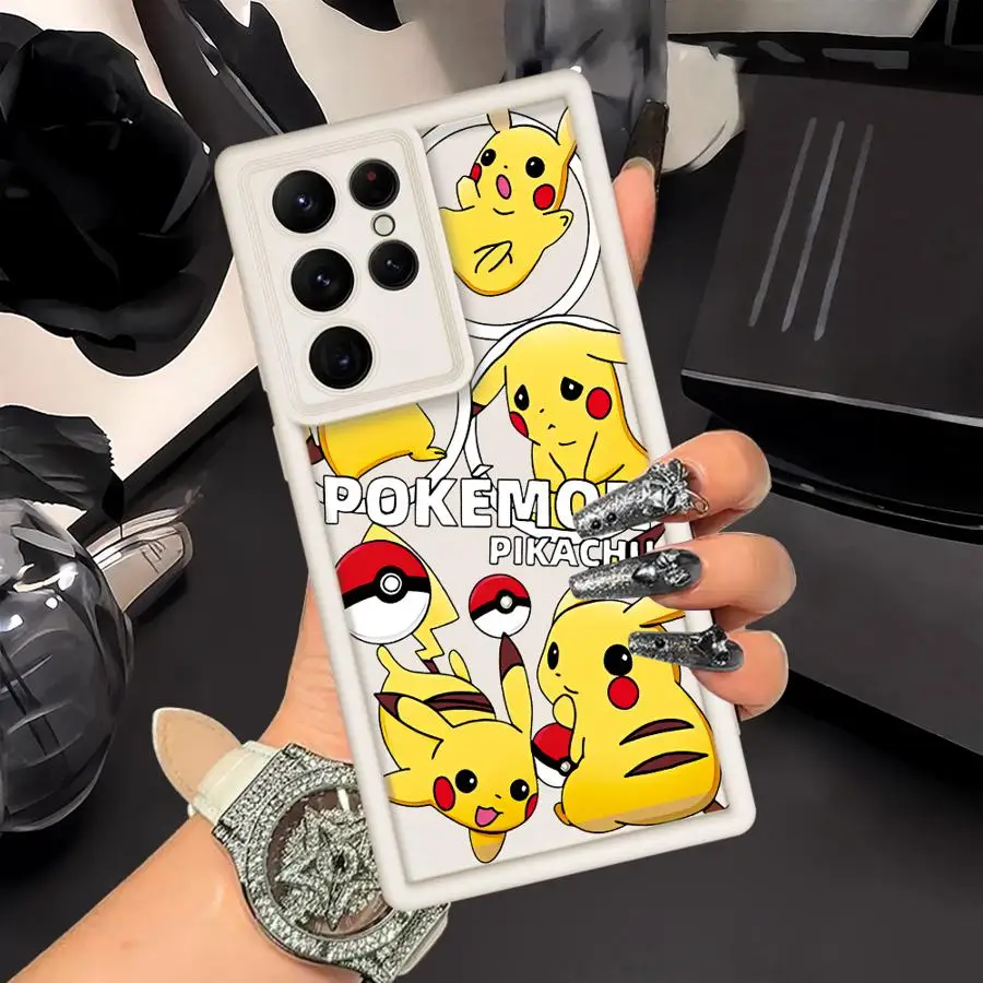 Фото Чехол для телефона Samsung Galaxy S26Ultra Note 20 Ultra S20 FE S23 S21 S25 S22 S26 Plus S24 ultra P-Pikachus And Squirtle №4