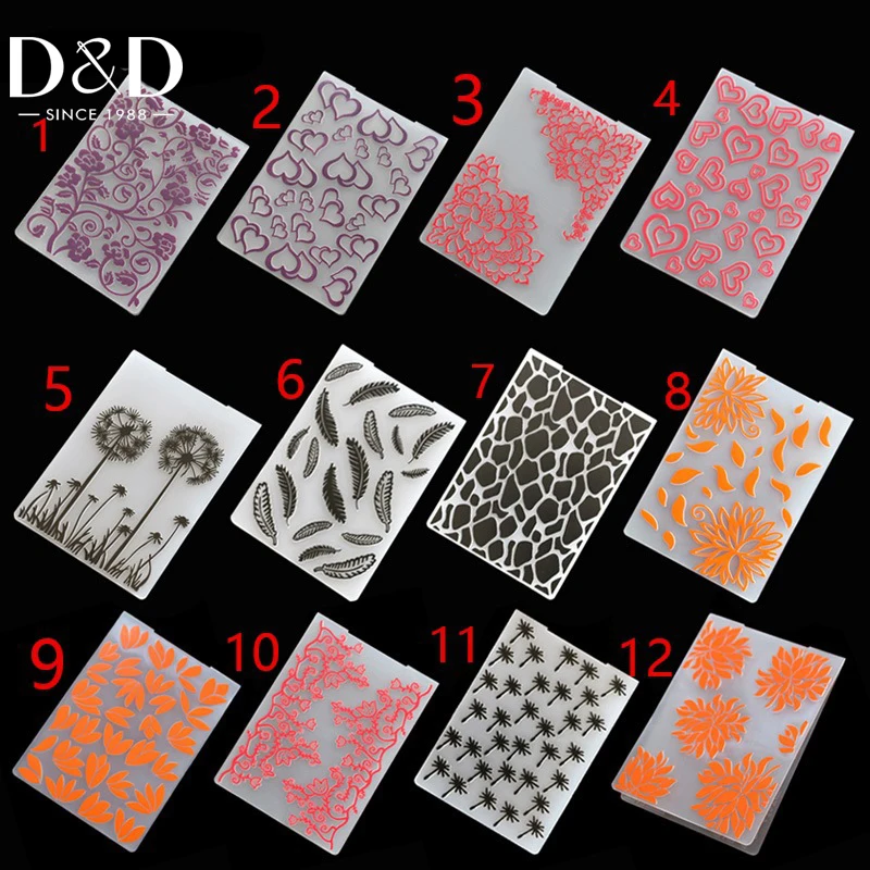 

1Pcs Plastic Irregular Flower Embossing Folder Clear Stamps Flower Embossing Folders DIY Scrapbooking Album Card Paper Craft