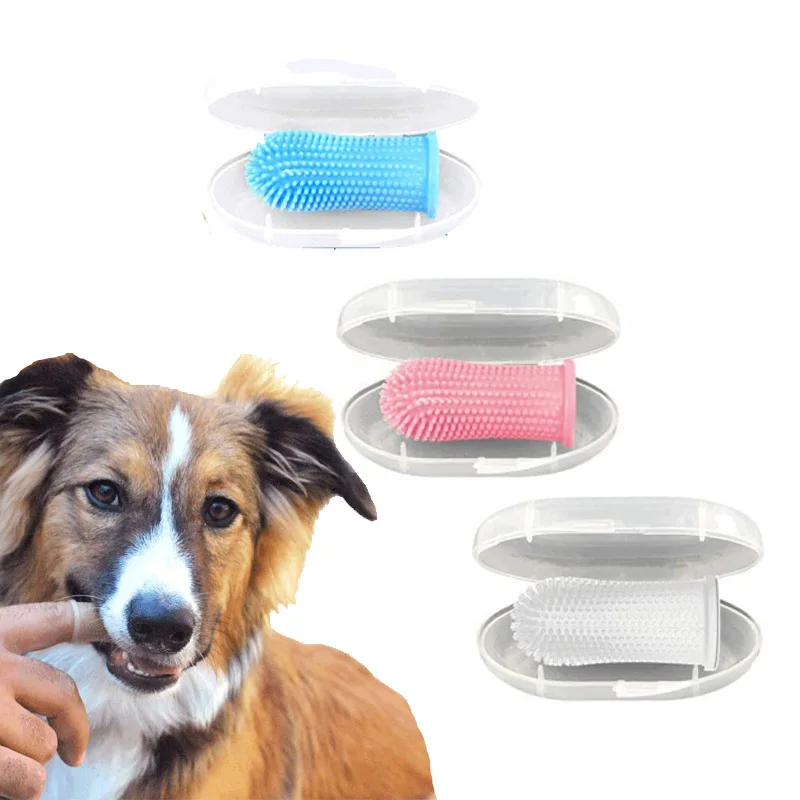 

Dog Toothbrush Silicone Puppy Toothbrush Dog Tooth Cleaner Dog Finger Toothbrush for Pet Dental Care Accessories Pet Products