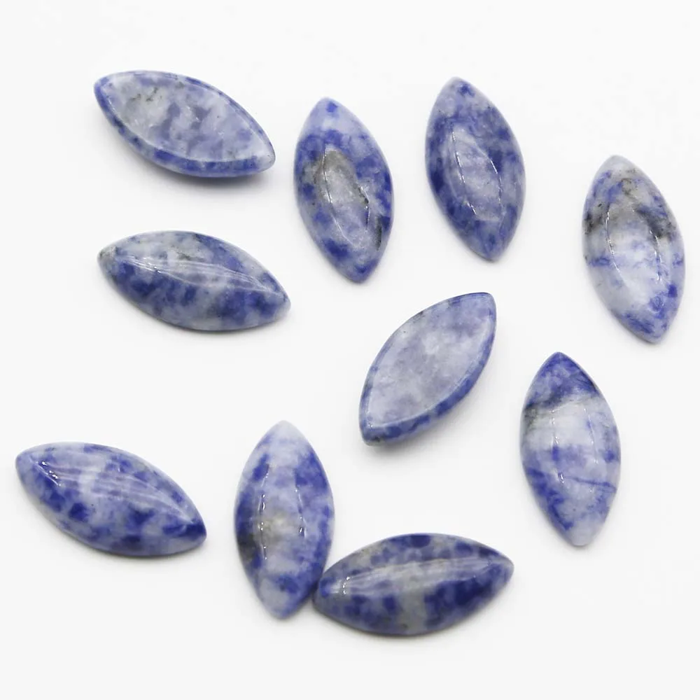 Natural Stone Crystal Agate Eye of Horus Rings Face CAB CABOCHON Horse Eyes Beads Reiki Jewelry Accessories Gift Wholesale 50Pcs