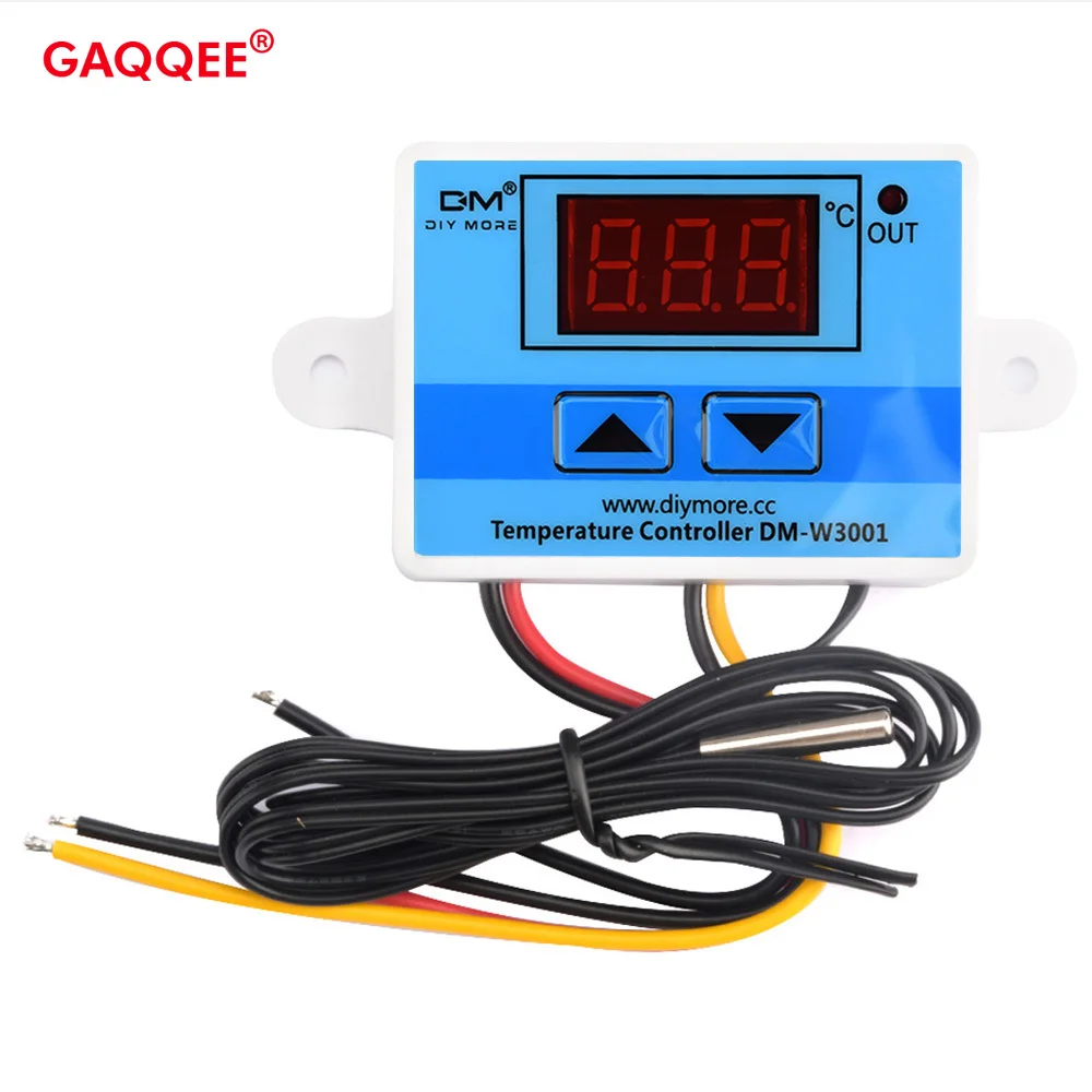 

diymore DM-W3001 220V 12V 24V 10A LED Digit Temperature Controller for Arduino Cool/Heat Switch with Thermostat NTC Probe Sensor