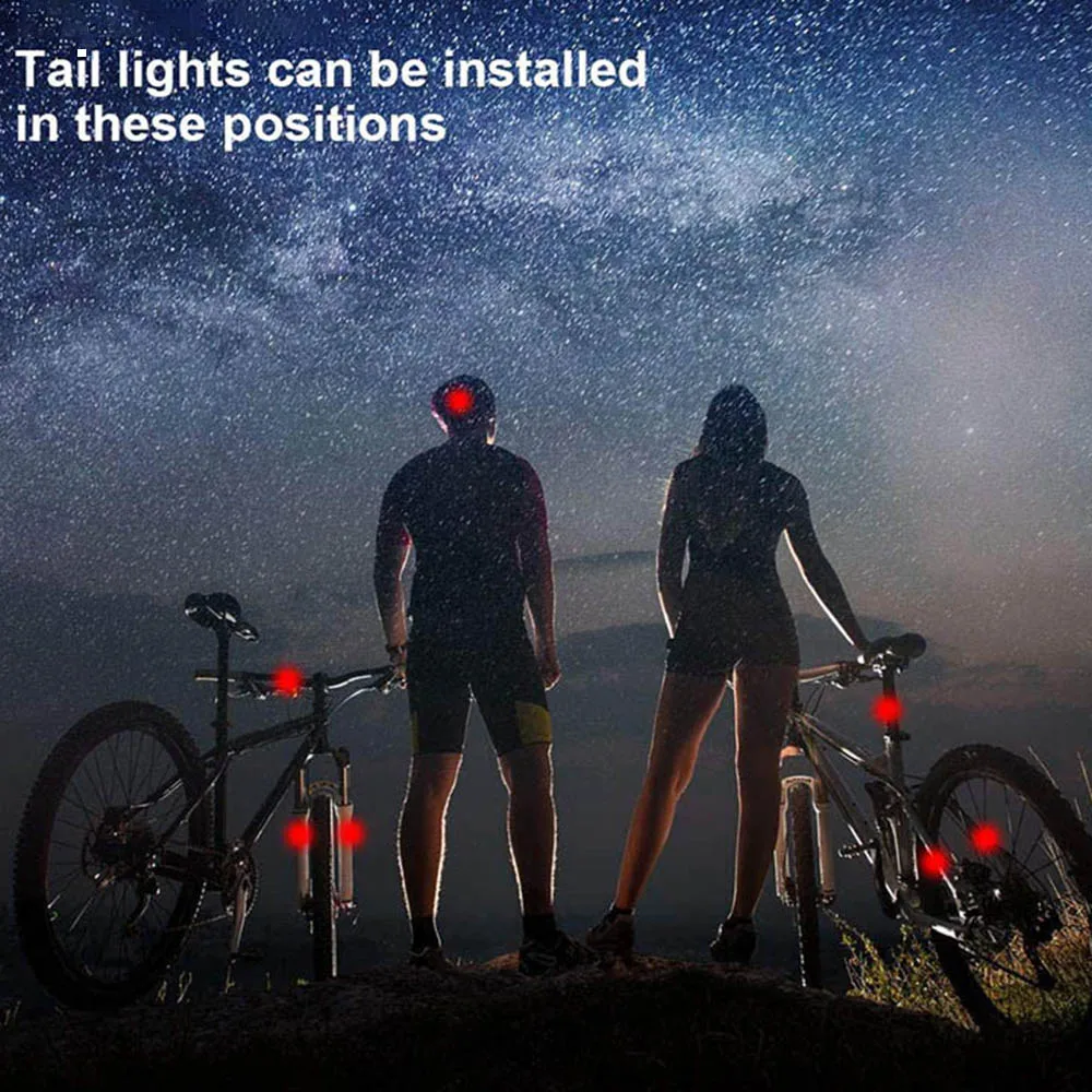 Ultra Bright Bike Tail Light USB Rechargeable Bicycle LED Rear Lamp for Road MTB Helmets Easy to Install for Safety images - 6