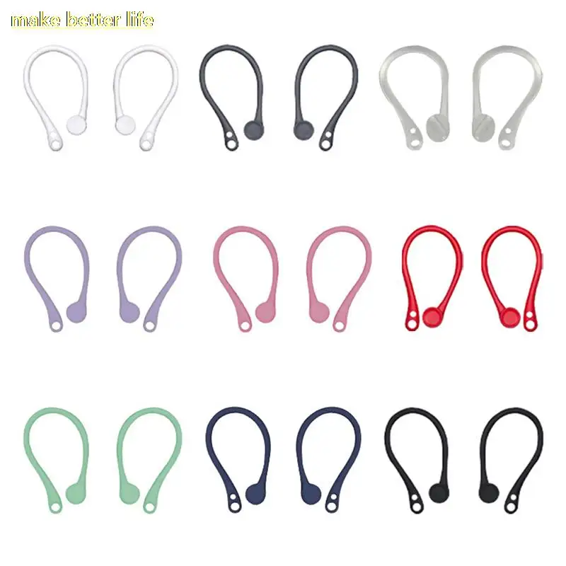 

NEW 1Pair Earpods Ear Hooks Holder Bluetooth Earphone Anti Fall Anti-slip Headphone Accessories Soft and Comfortable Ear Hooks
