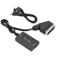scart to hdmi converter with hdmi cable for hdtv monitor projector x series vhs stb sky blu ray dvd player w usb cable