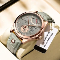 2022 top brand watch men leather fashion business date clock waterproof luminous watches mens luxury sport quartz wrist watch