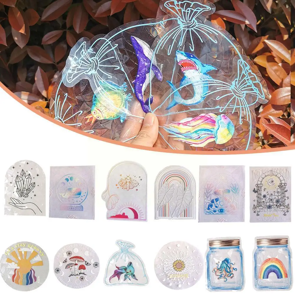 

Catcher Pvc Electrostatic Glass Stickers For Window Funny -catcher Wall Stickers Rainbow Prisms Sticker Light Dec X9t8