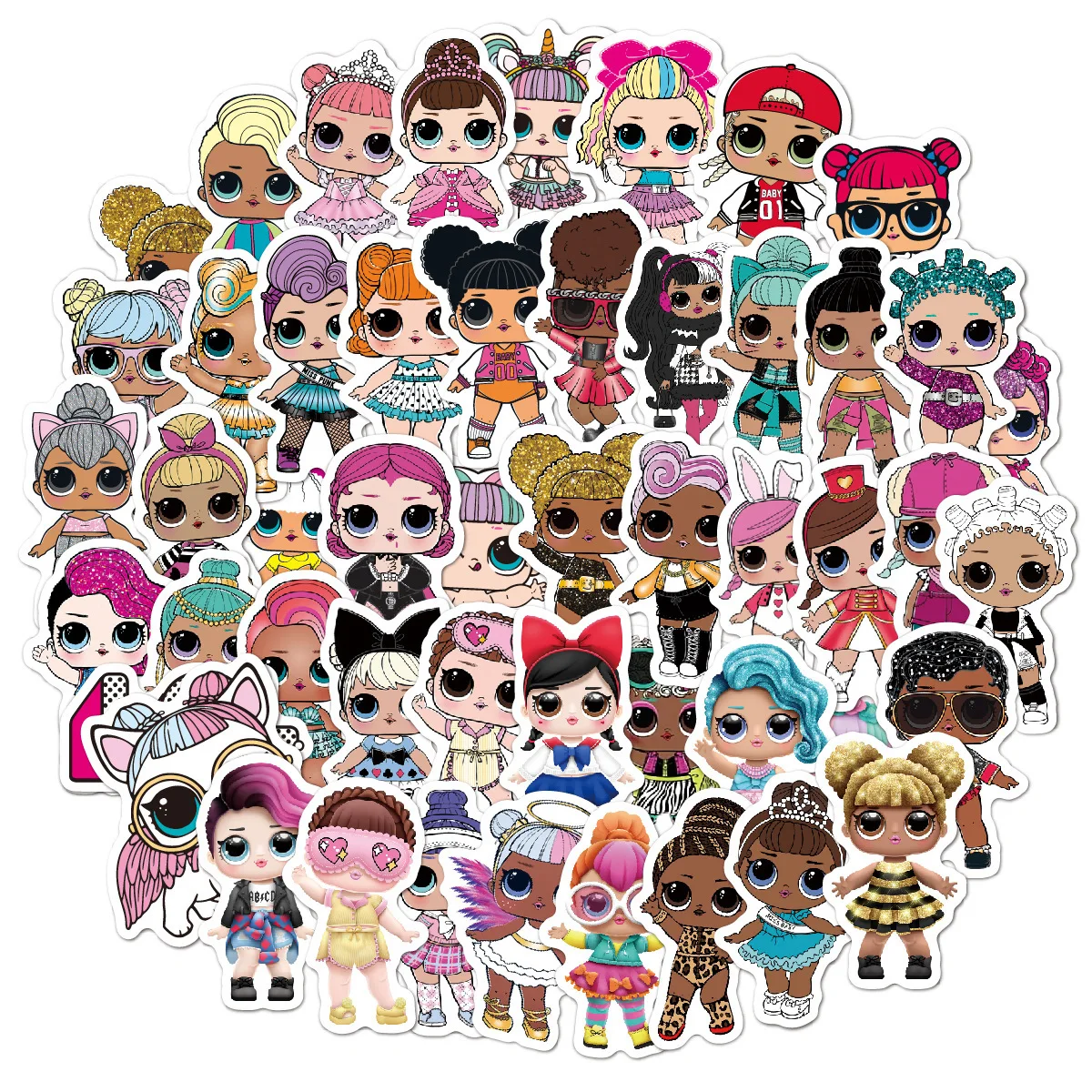 

50 шт. LOL Girl PVC мультфильм Граффити милый чемодан гитара сюрприз фотография