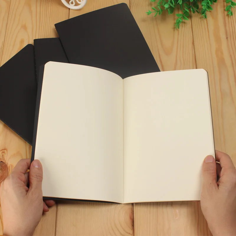 

Vintage Blank Paper Notebook A5 Diary Blank Sketchbook Optional 80 Pages For Kids Graffiti Paint Draw Office School Stationery