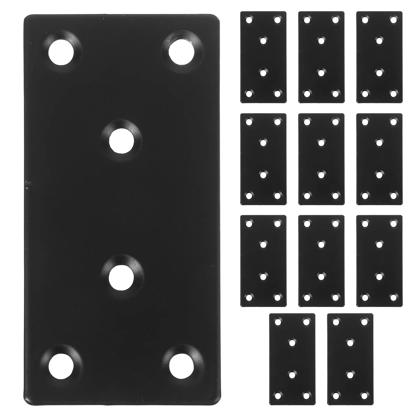 

12pcs Straight Brackets Straight Corner Braces Flat Braces for Furniture Shelves Cabinets