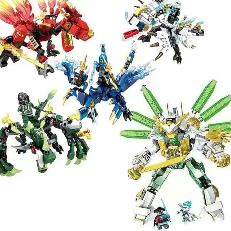 Thunder Raider Land Bounty Llord Titan Mech Golden Ultra Dragon Строительные блоки Кирпичи Игрушки для детей