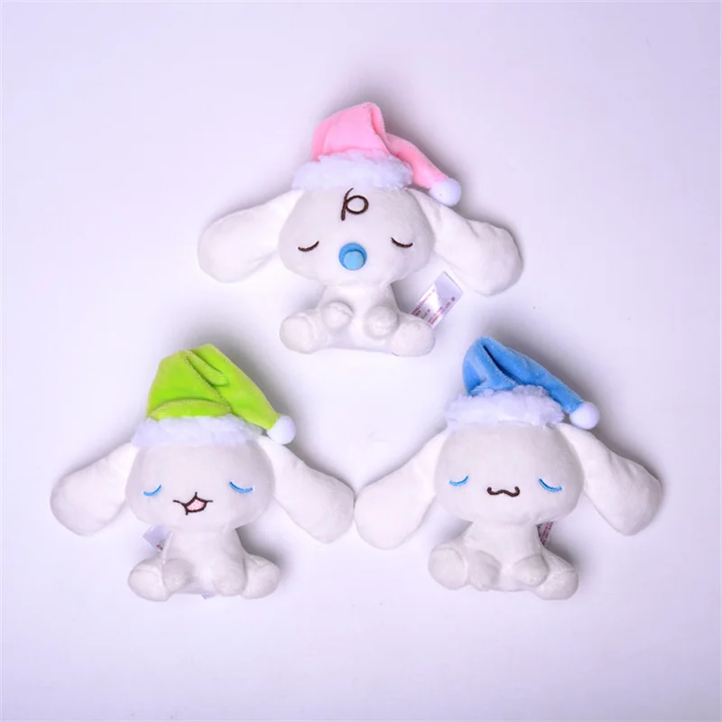 

Sanrio Cinnamoroll Kawaii Милая цветная Ночная Кепка моделирование кавайная кожа мягкая набивная кукла прекрасный брелок плюшевая подвеска