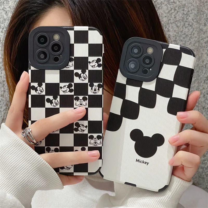 

New BanDai Mickey Cartoon Phone Cases For iPhone 13 12 11 Pro Max XR XS MAX X 7/8Plus 2022 Lady Girl Soft Silicone Cover Gift