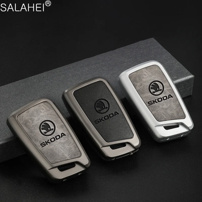 

Car Key Case Cover Holder Shell Protector Keychain Fob For Skoda Octavia A5 A7 Superb Kodiaq Fabia Karoq Car Styling Accessories