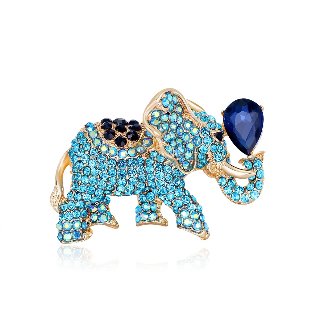 

TULX Full Rhinestone Elephant Shape Brooches For Women Vintage Animal Pins Brooch Scarf Clothes Jewelry Winter Coat Accessories