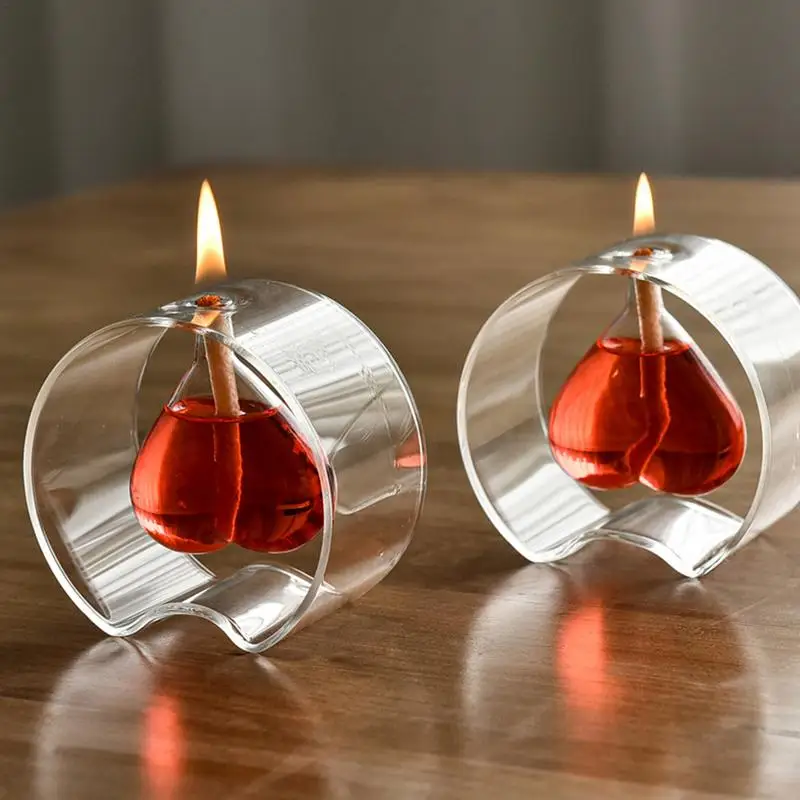 Керосиновая лампа на день Святого Валентина стеклянное сердце уличная