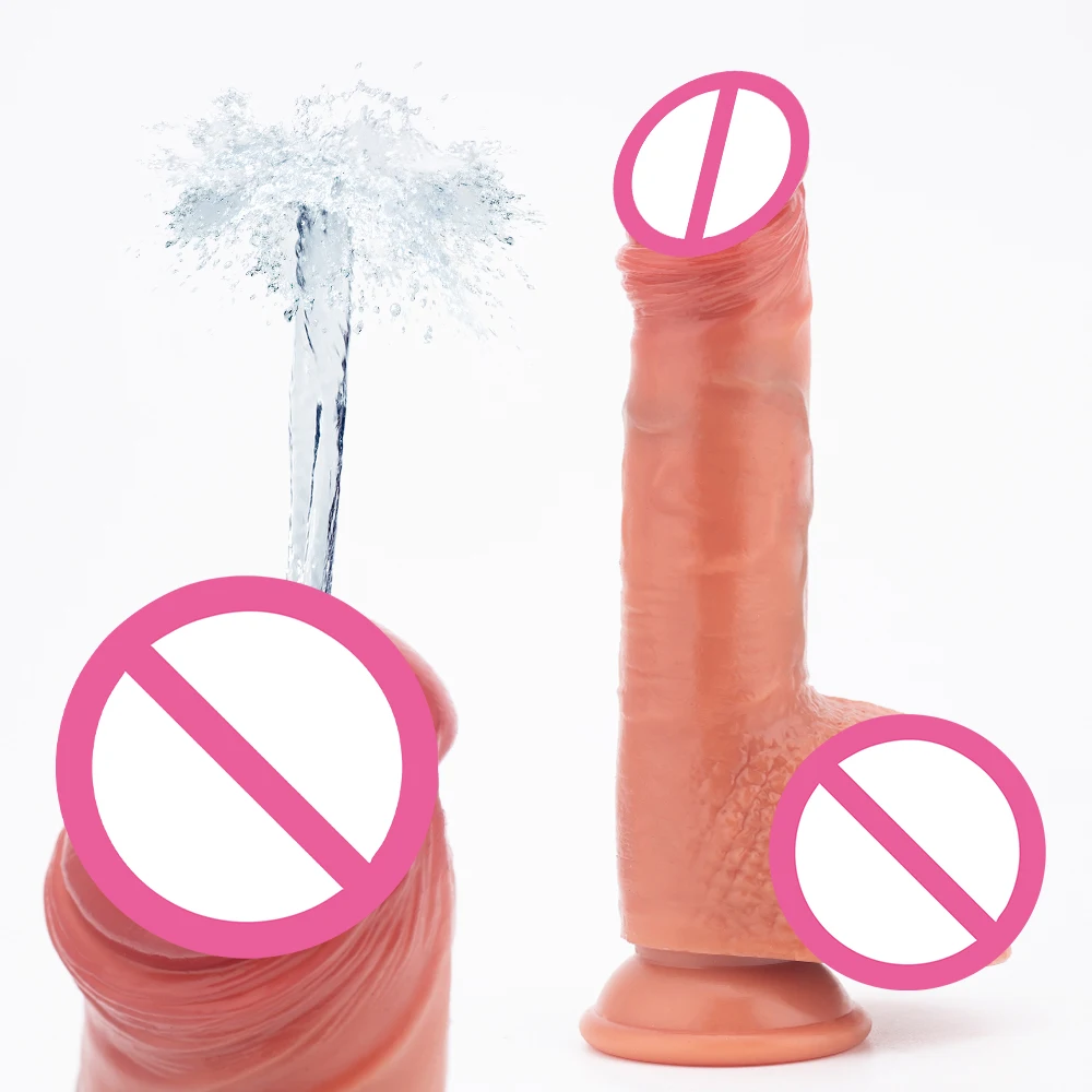 MAGICARE SM Реалистичный Мягкий Спрей Для Эякуляции Фаллоимитатор Пениса С Присоской