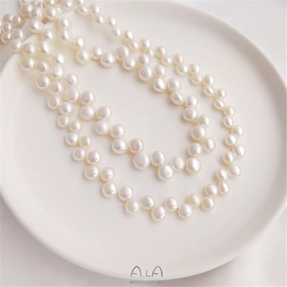 

Natural freshwater pearl petal-type 37 hole edge hole pearl handcrafted diy necklace bracelet jewelry material