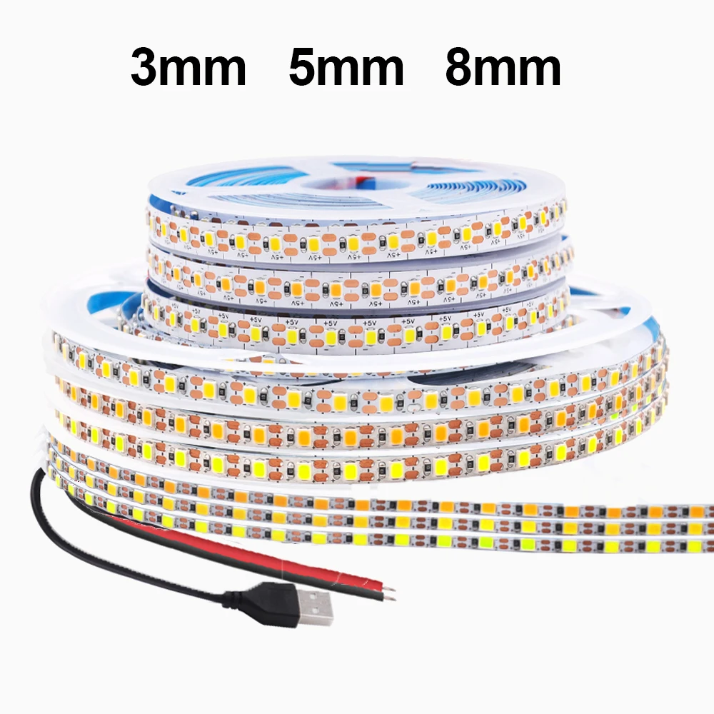 Гибкая светодиодная лента 3 мм 5 8 2835 120 светодиодов/м