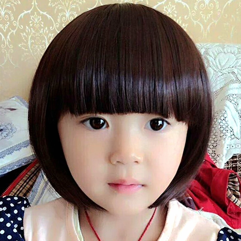 Children's Hair Accessories Baby Wigs Boy Headdress Little Girl Headgear Kids Black Hood Brown Head Cover Reborn Doll Toupee enlarge