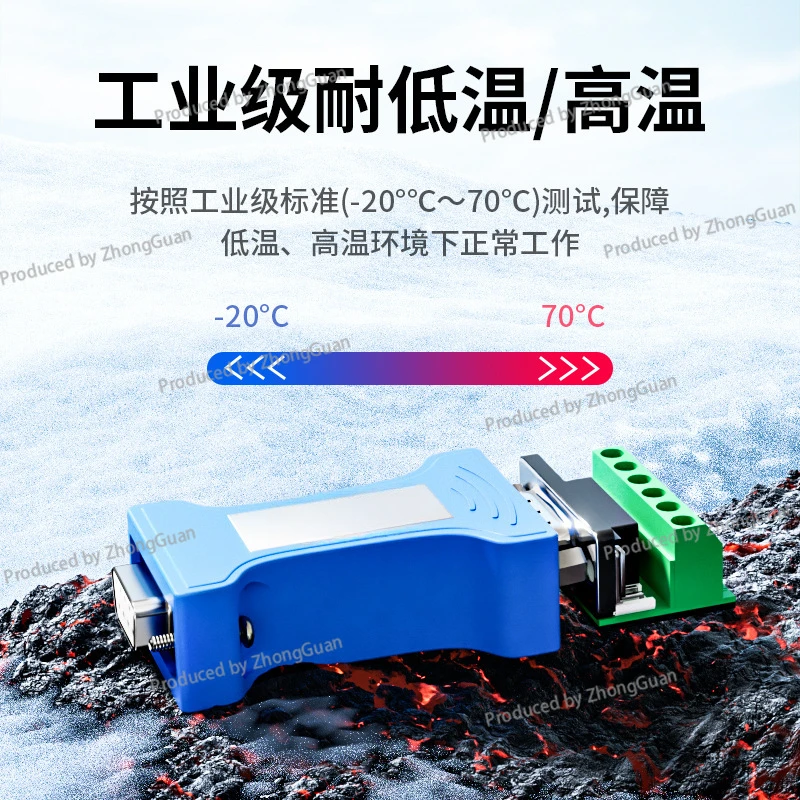 Универсальный последовательный преобразователь ZY206 RS232/485/422 промышленный