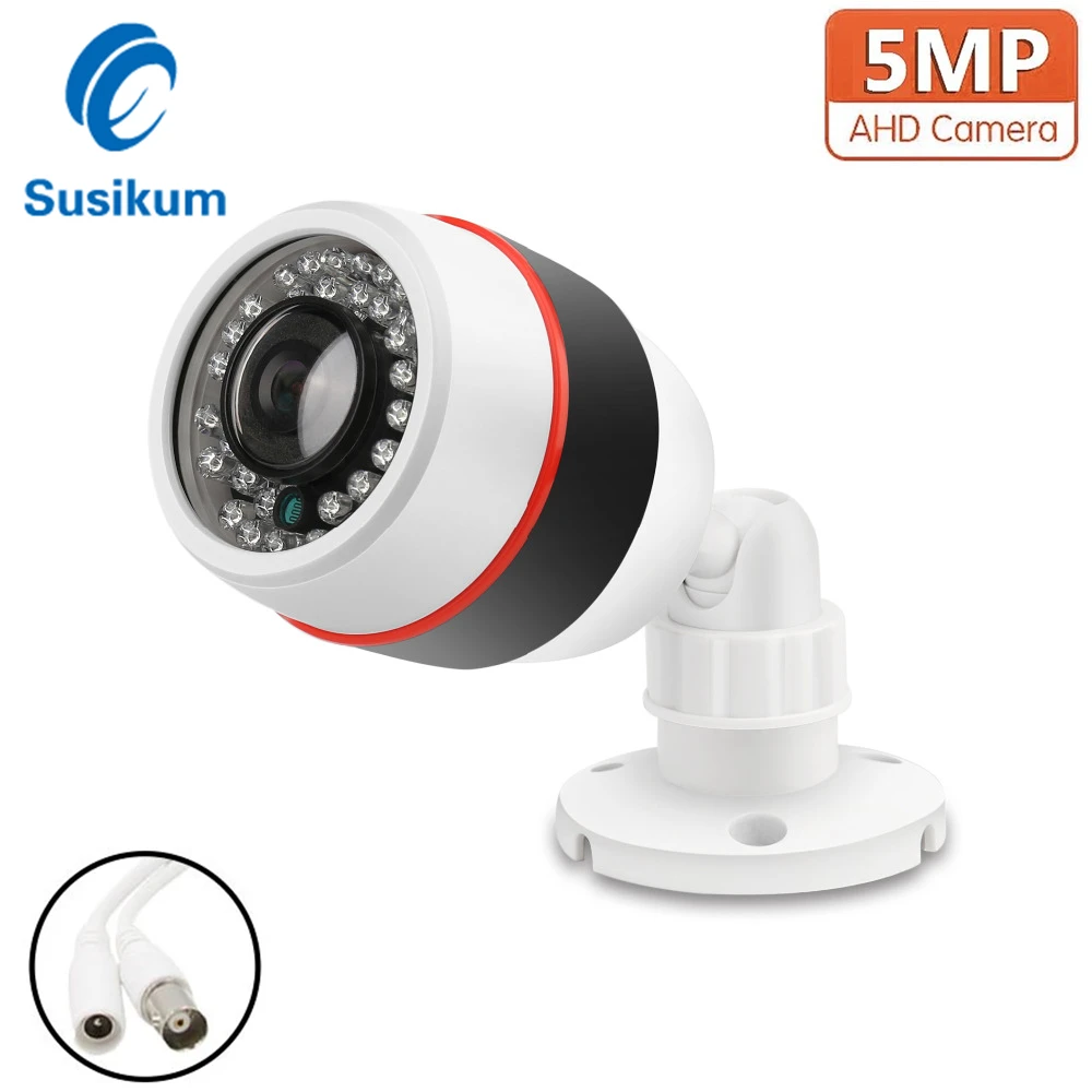 

5MP Security AHD CCTV Camera Outdoor 180 Degree Fisheye Lens Waterproof Plastic Bullet Camera With OSD Menu On Cable