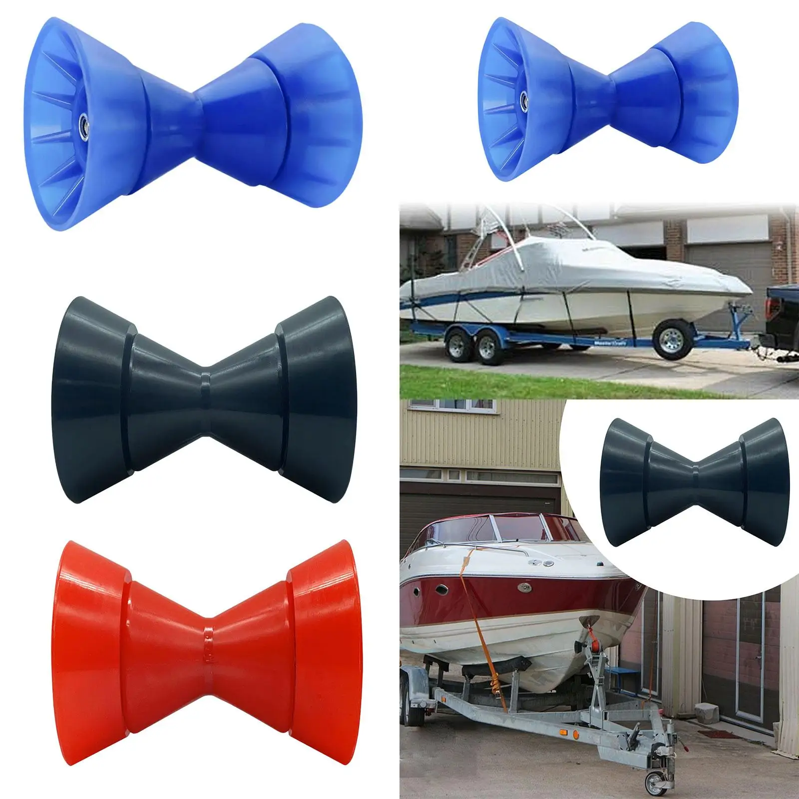 Boat Trailer Bow Roller 4 inch Sturdy Safe Marine Towing Equipment Reduce Drag Accessories Stop
