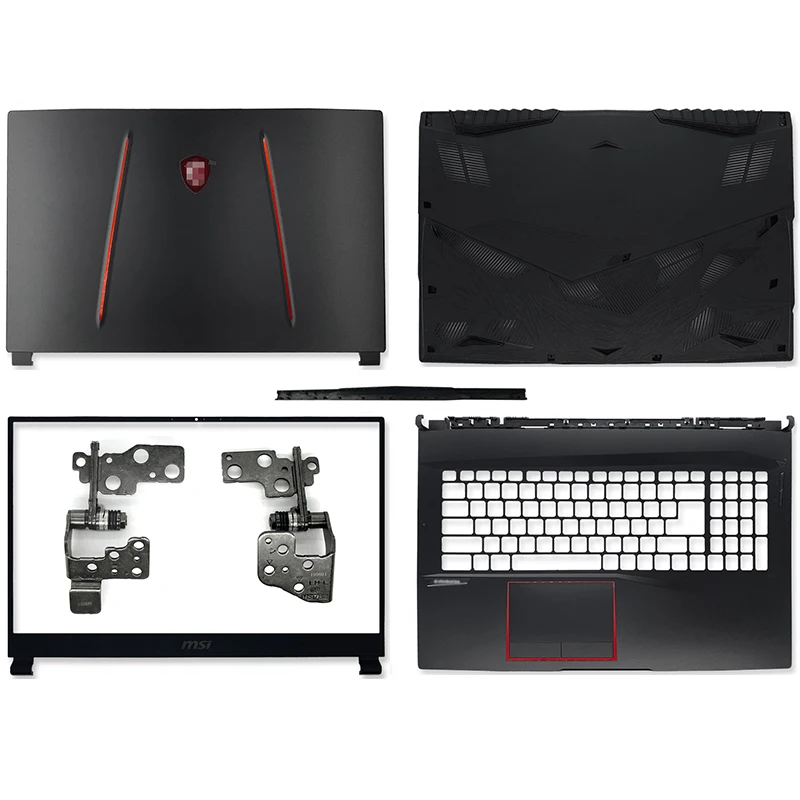

New For MSI GE75 GE75MVR MS-17E1 8RE 8RF Laptop LCD Back Cover Front Bezel Hinges Palmrest Bottom Case Matte 3077E1A211Y311