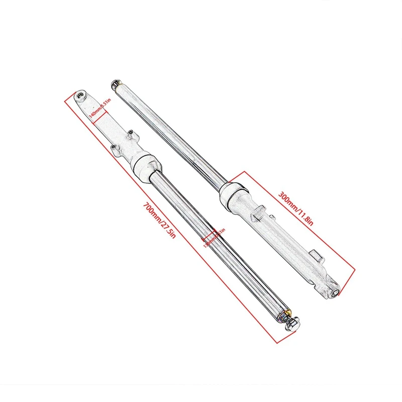 Сверхмощный передний амортизатор 700 мм для улучшенной стабильности HONDA XF/ZJ/CG125/150