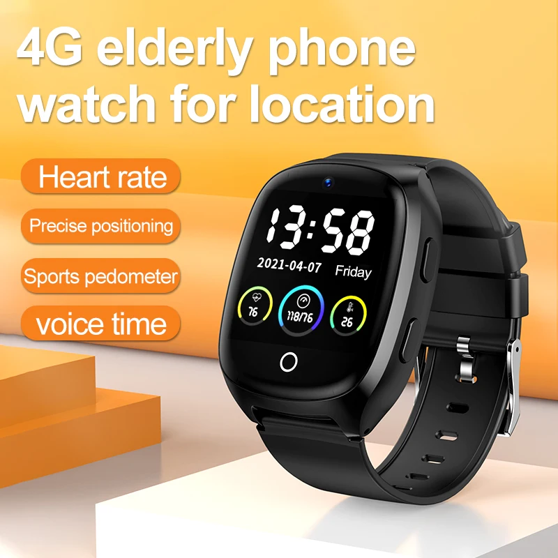 

New 4G Watch SOS call the police GPS+LBS+WiF multiple positioning function Heart Rate Pedopmeter For Elder Health Care Watch