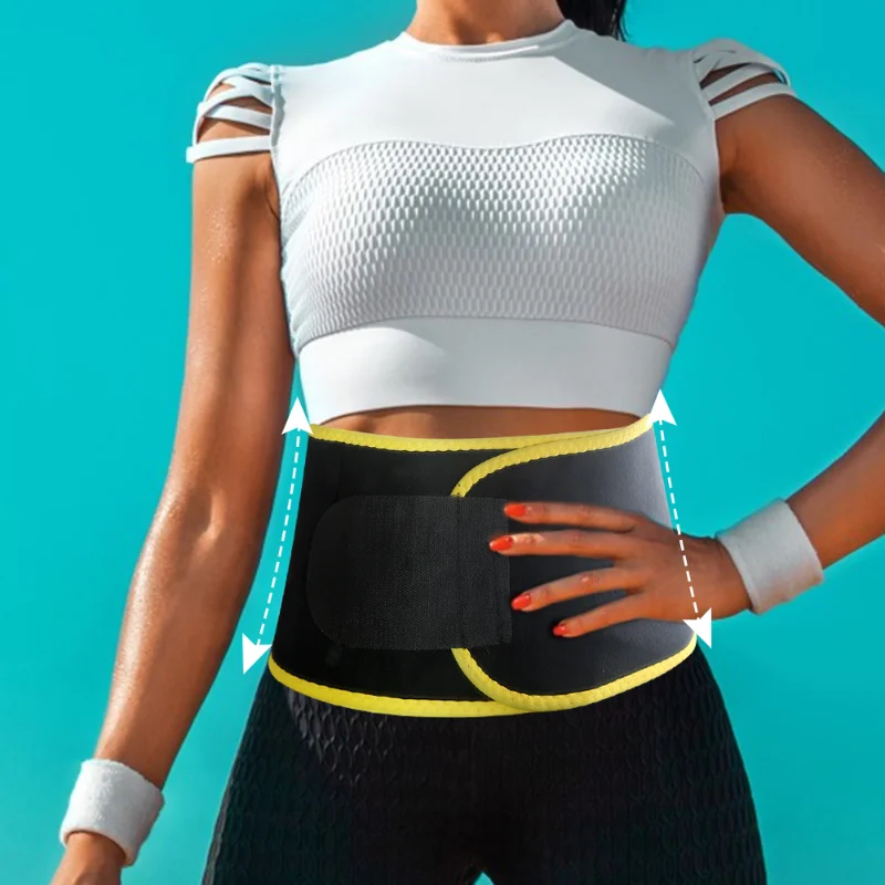 

Неопреновый женский пояс для похудения, корсет для фитнеса, поддержка талии, регулируемый тренировочный пояс для пота, корректор фигуры, по...