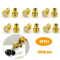 20Pcs Gold Magnet Pins For Refrigerator Strong Magnetic Push Pin School Kitchen Tool Portable White Board Cones Home Office