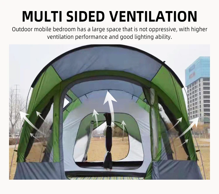 Семейная очень большая туннельная палатка для кемпинга уличные парусиновые