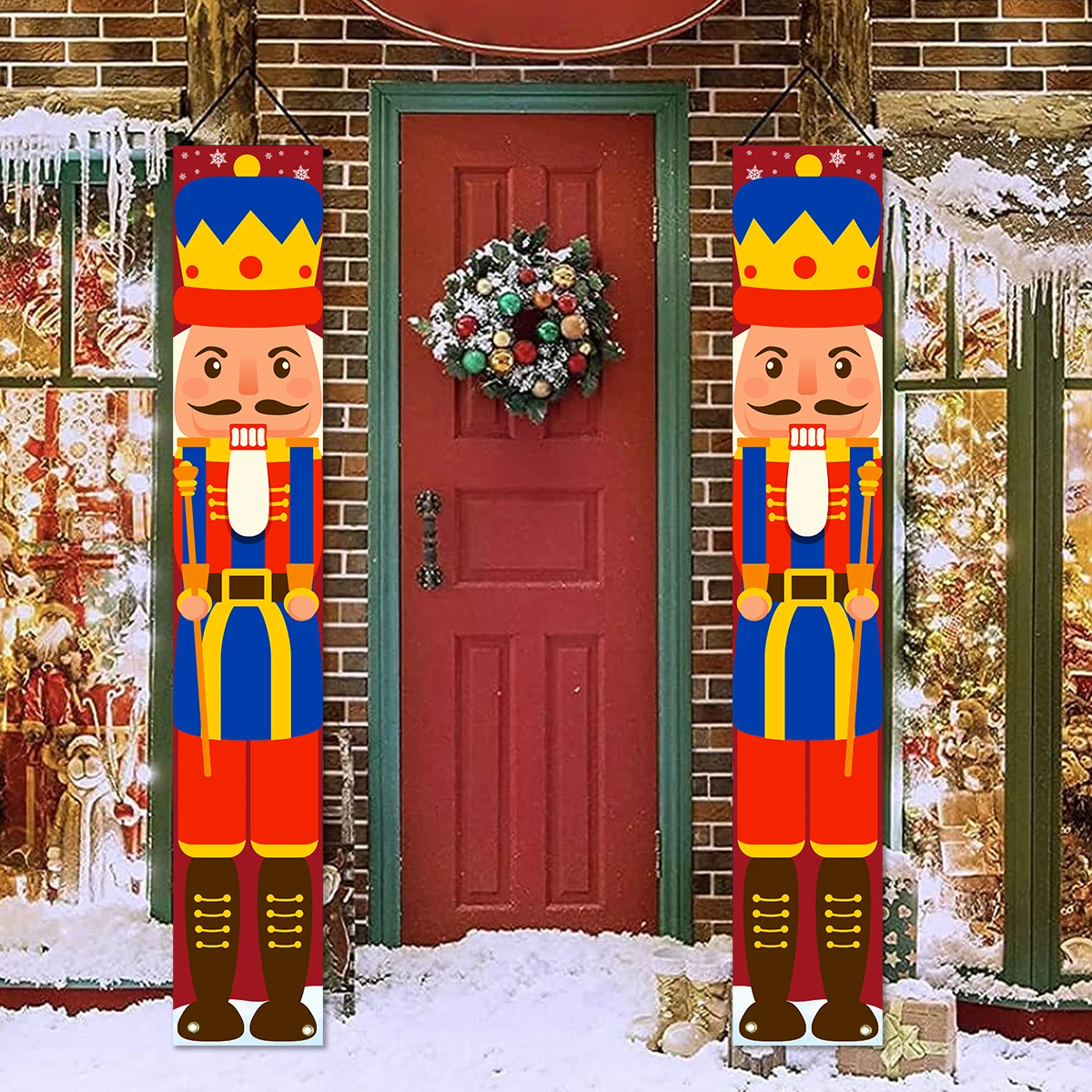 Рождественский баннер украшения для дома в виде солдата-гайковерта подвесные на