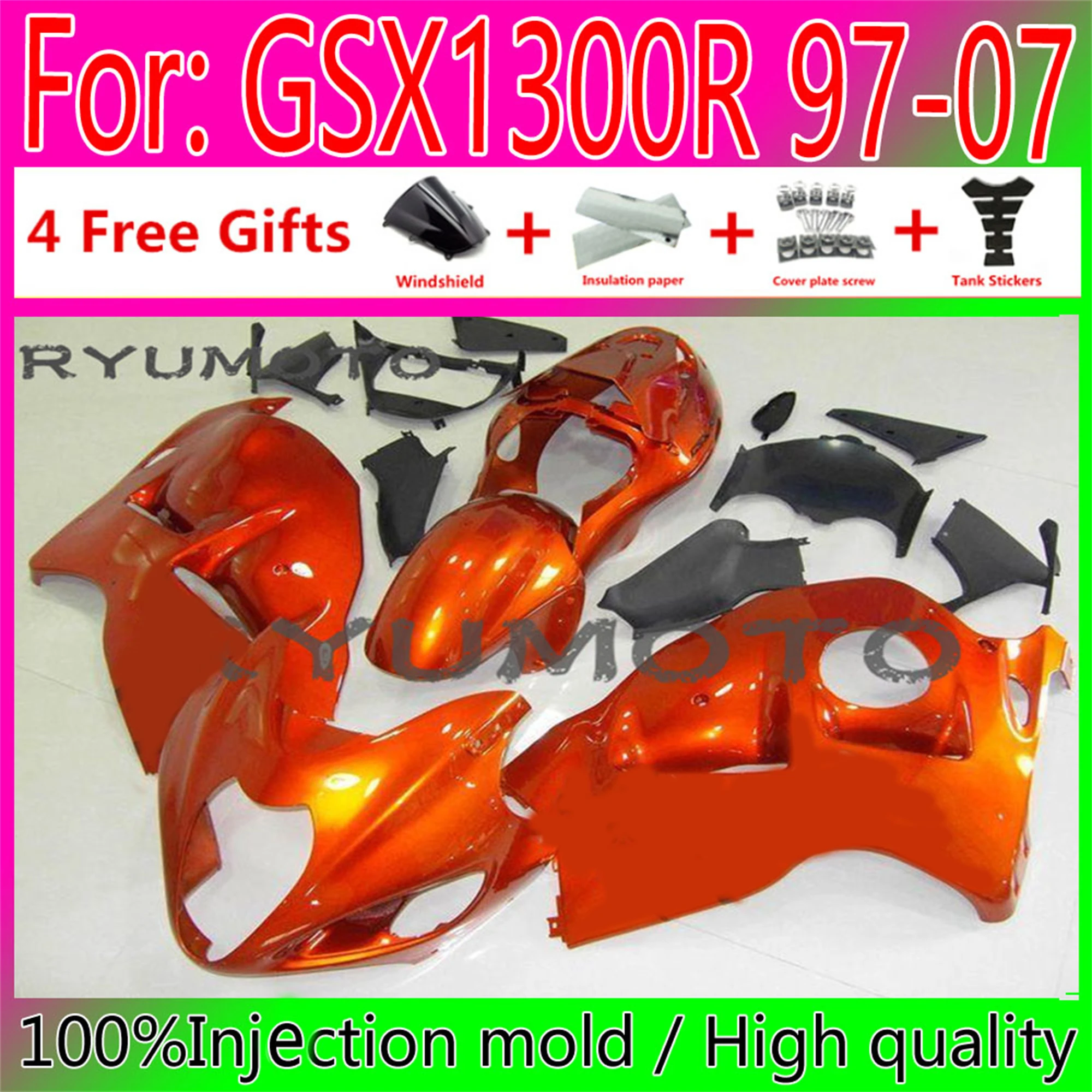 Фото Полный обтекатель мотоцикла HAYABUSA для Suzuki GSXR1300 03 04 05 06 07 GSX1300R 97 98 99 00 01 02, обтекатели кузова №1