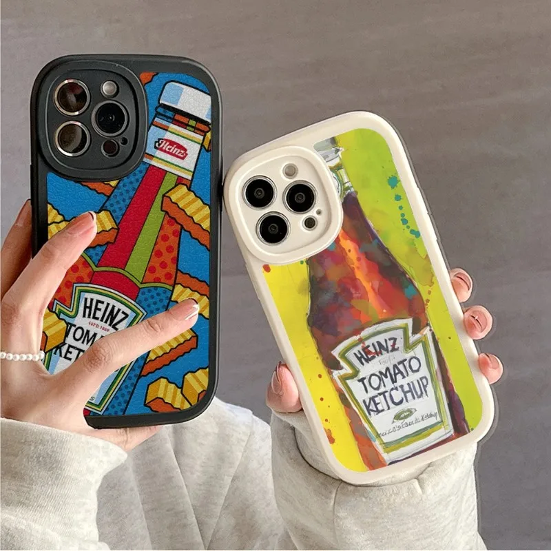 

Чехол для телефона с томатным арахисовым маслом для IPhone 14 11 12 13, из овечьей кожи, силиконовый чехол для Pro Max Mini X XR XS 7 8 Plus, пары