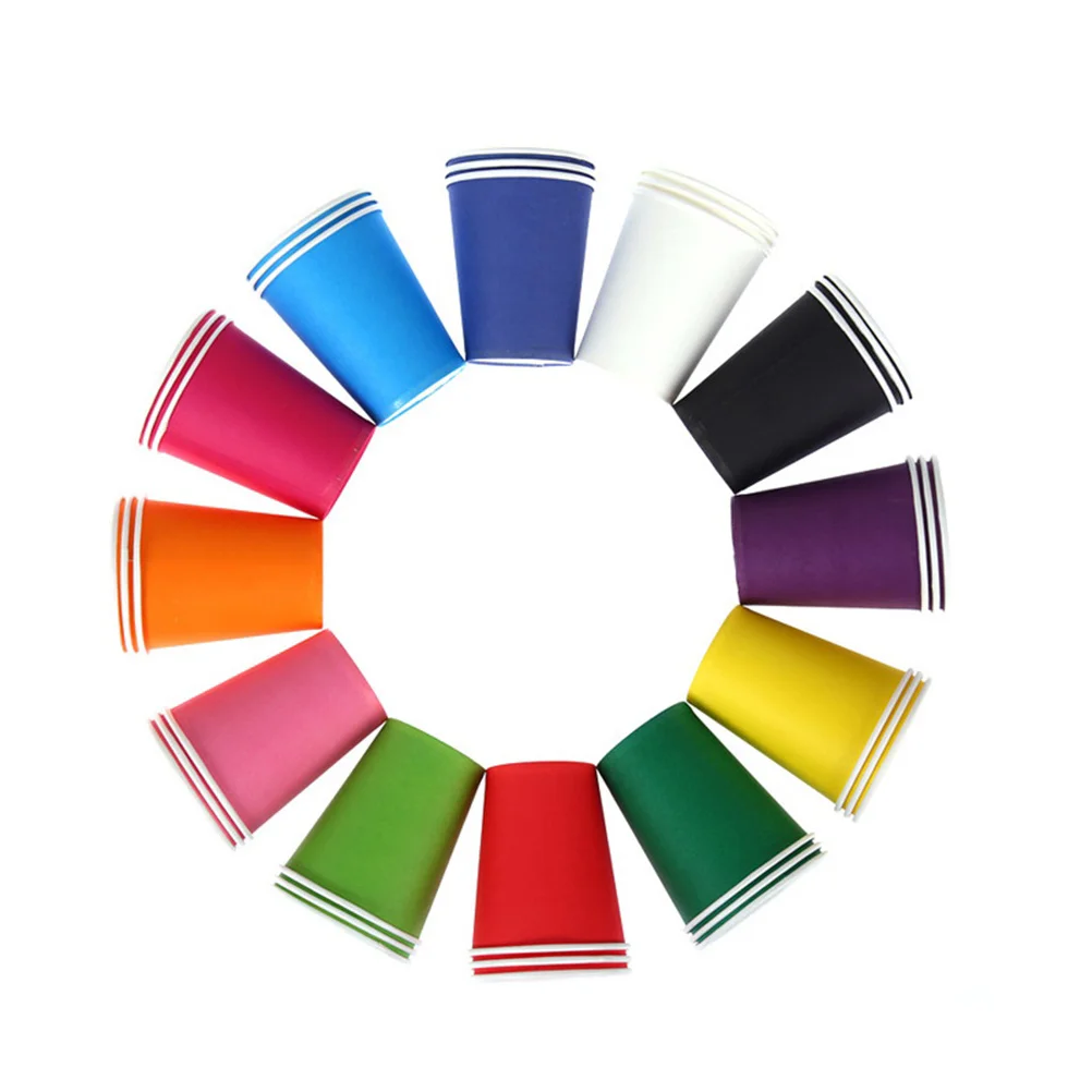 

100pcs Colorful Paper Cups Kids DIY Craft Cups Cups for Wedding Birthday Party Table Decoration Supplies ( )