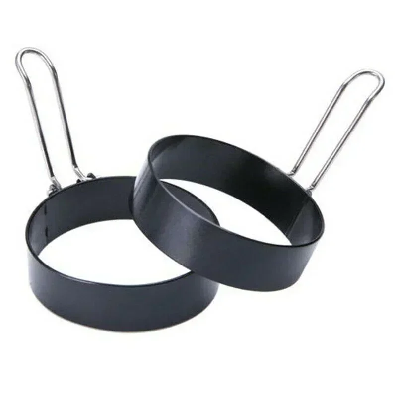 

2 шт. антипригарные кольца для яиц черные