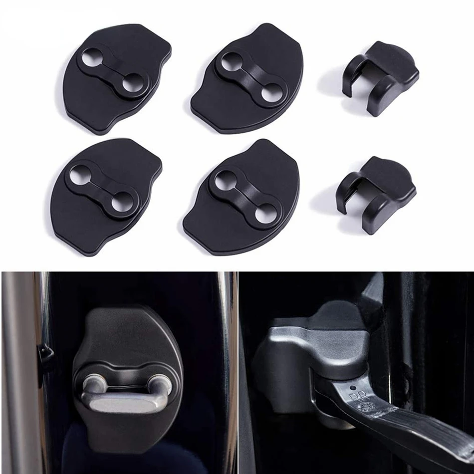 

Защитная крышка для дверного замка Tesla Model 3, защита для дверного замка, набор из 6 аксессуаров для интерьера, черный, красный, синий