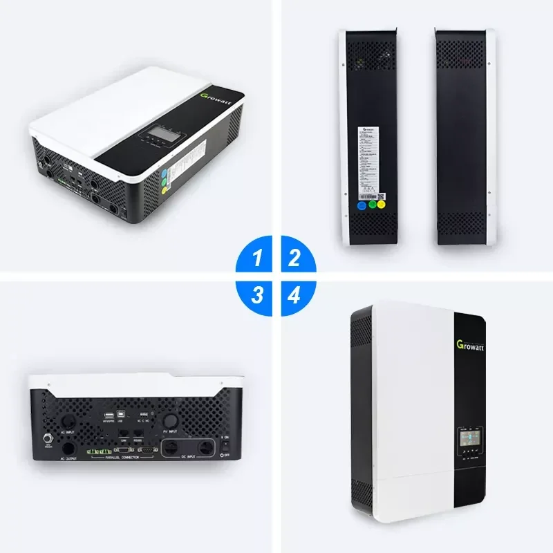 Growatt 48Vdc 120Vac Off Grid 3000W Солнечный инвертор Инвертор работает с аккумулятором или без